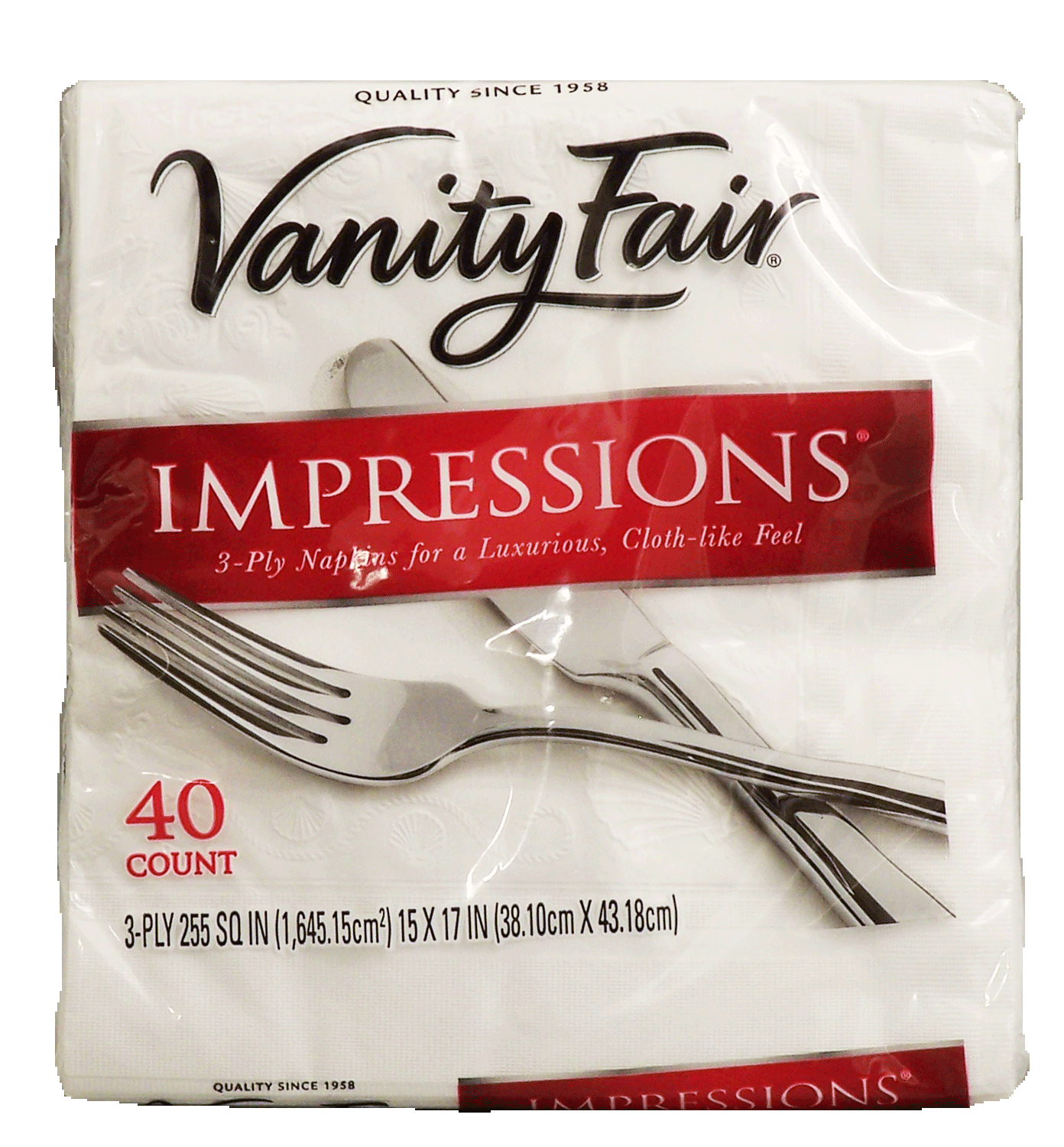 Vanity Fair Impressions 3-ply large, cloth-like feel napkins Full-Size Picture